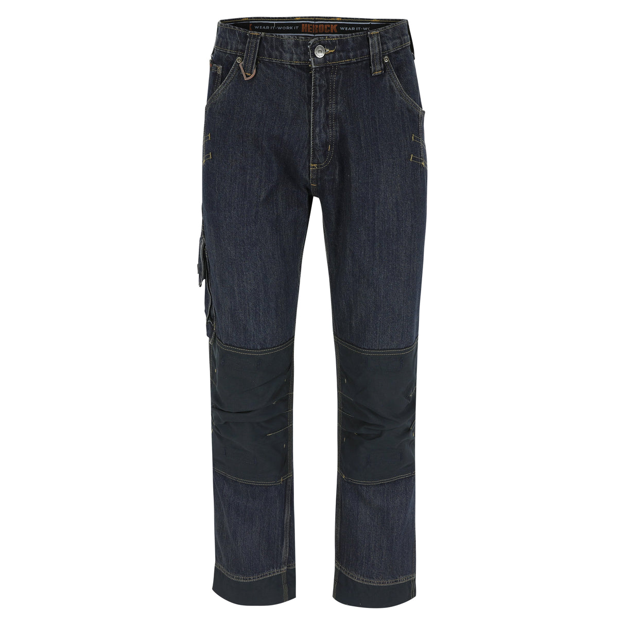 HEROCK Kronos jeans werkbroek met Cordura® kniezakken – vooraanzicht