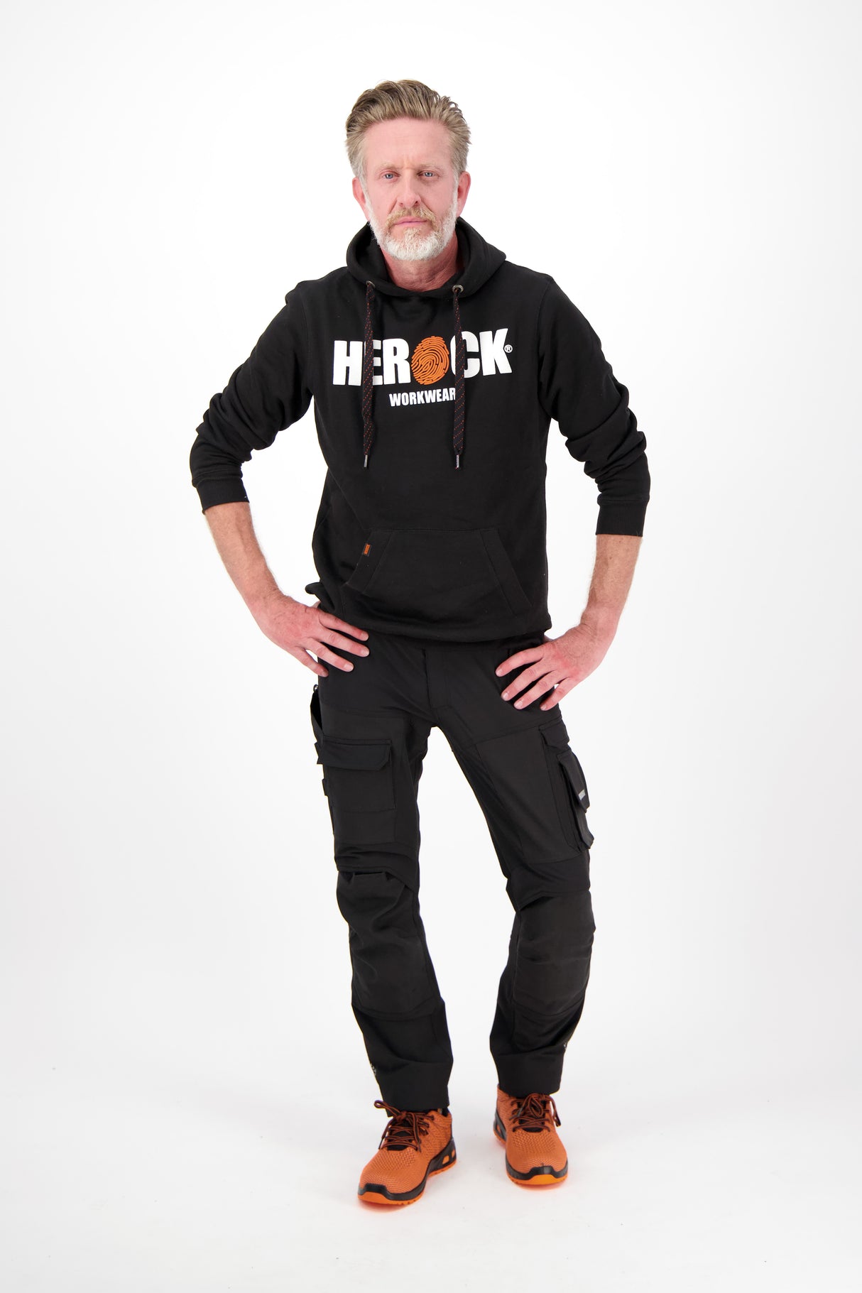 HEROCK Hero zware werkhoodie met kangoeroezak – sfeerbeeld