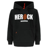 HEROCK Kids Hero kinderhoodie zwart – vooraanzicht