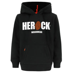 HEROCK Kids Hero kinderhoodie zwart – vooraanzicht