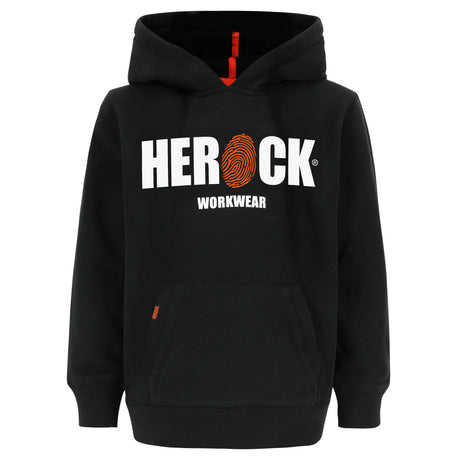 HEROCK Kids Hero kinderhoodie zwart – vooraanzicht