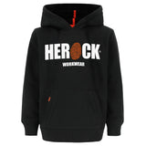 HEROCK Kids Hero kinderhoodie zwart – vooraanzicht
