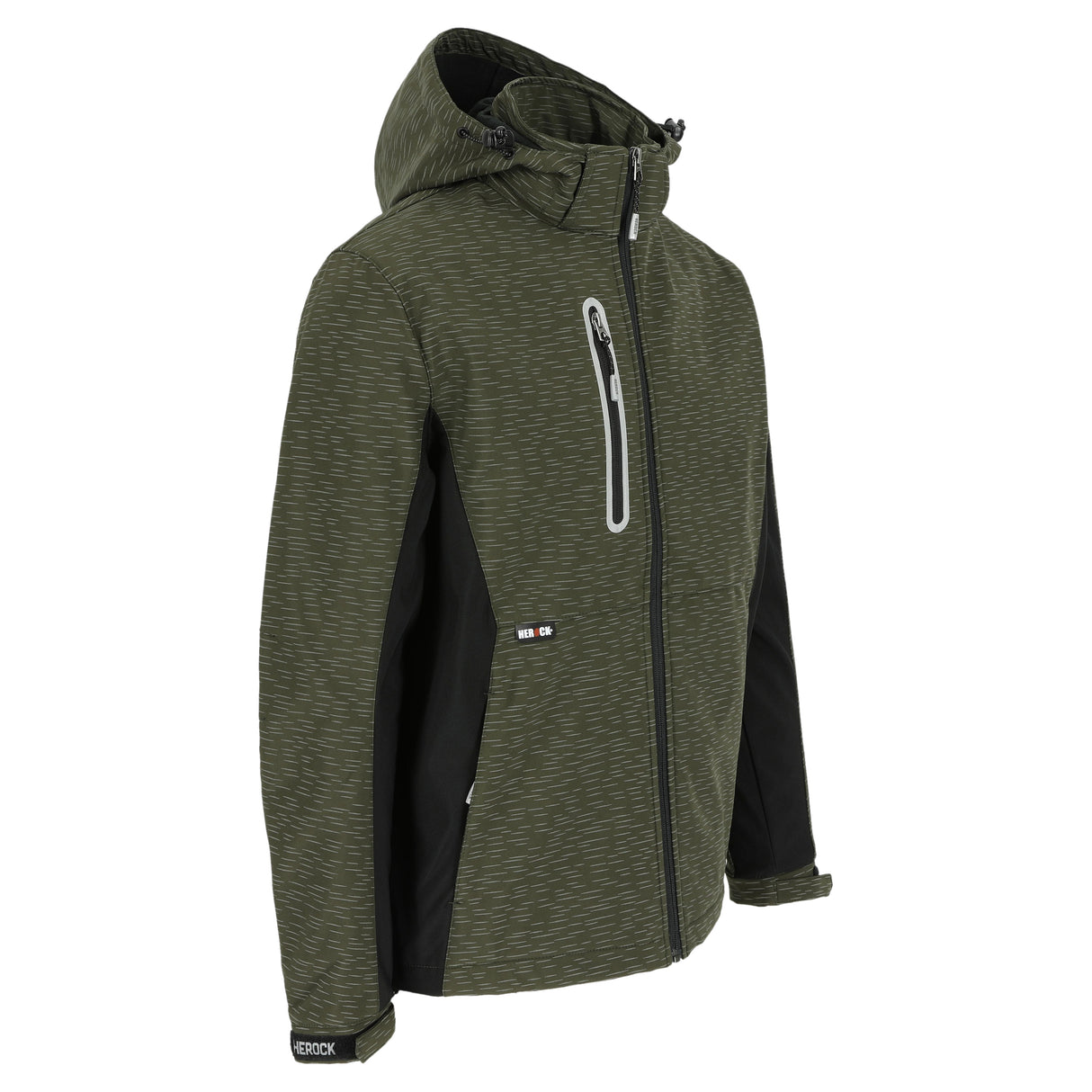 HEROCK Flexor reflecterende 3-laags softshelljas – schuin vooraanzicht
