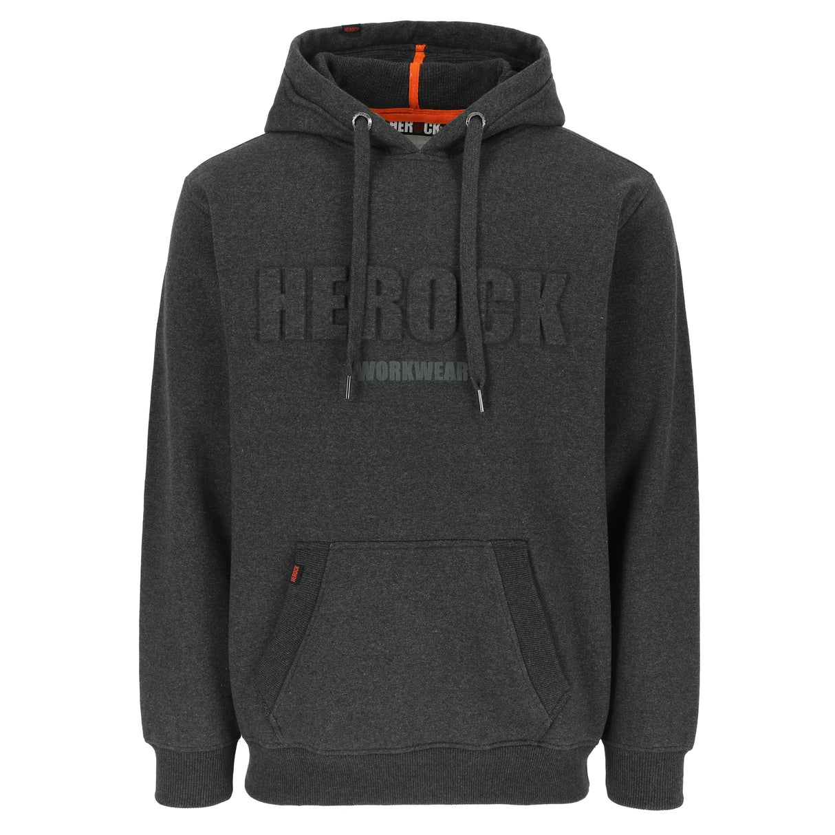 HEROCK Hali zware hoodie met reliëflogo – vooraanzicht