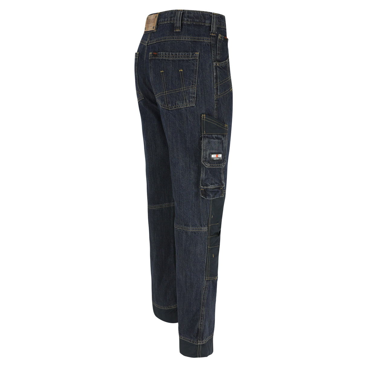 HEROCK Kronos jeans werkbroek met Cordura® kniezakken – achteraanzicht