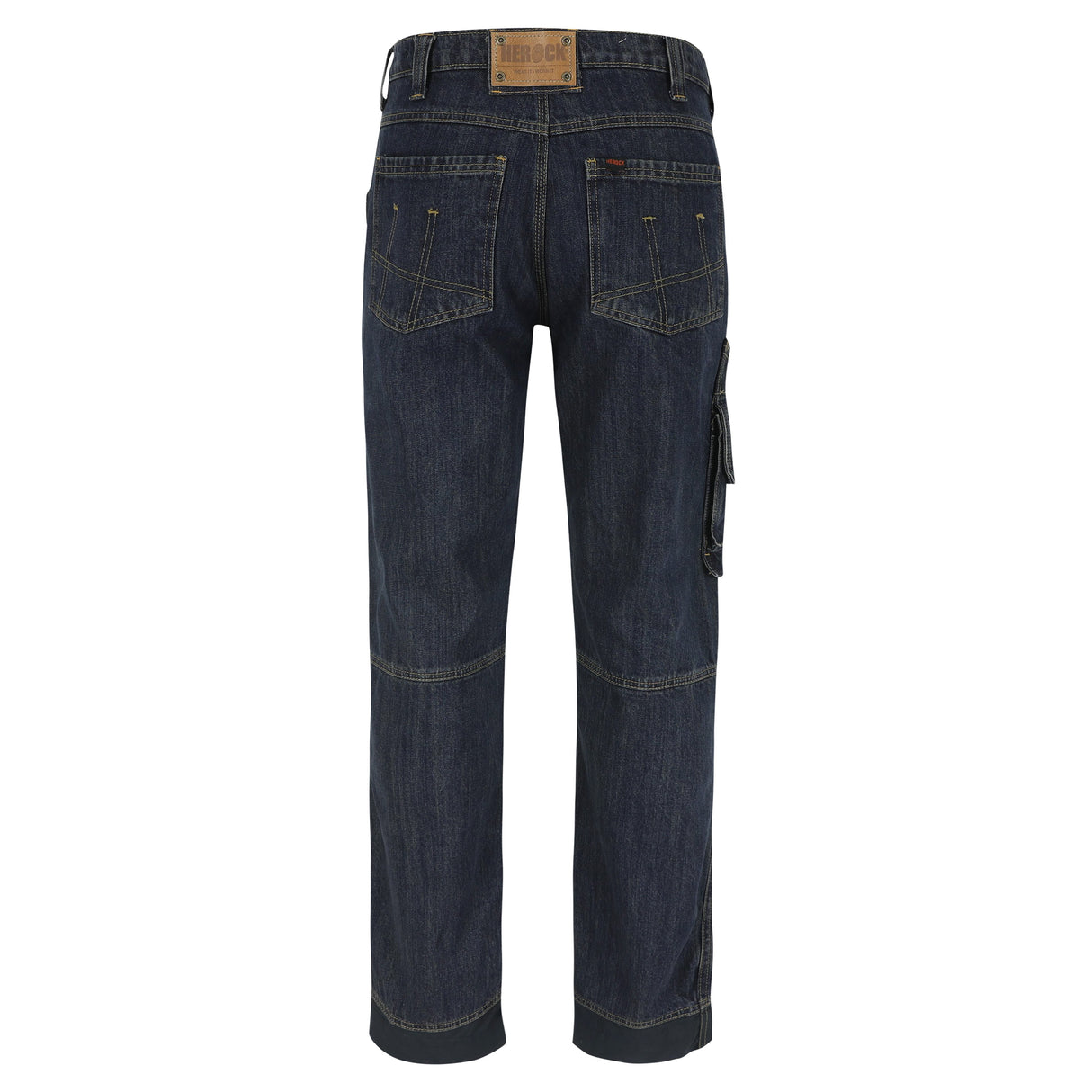 HEROCK Kronos jeans werkbroek met Cordura® kniezakken – achteraanzicht
