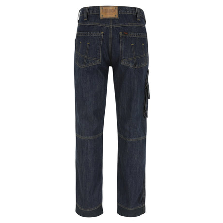 HEROCK Kronos jeans werkbroek met Cordura® kniezakken – achteraanzicht