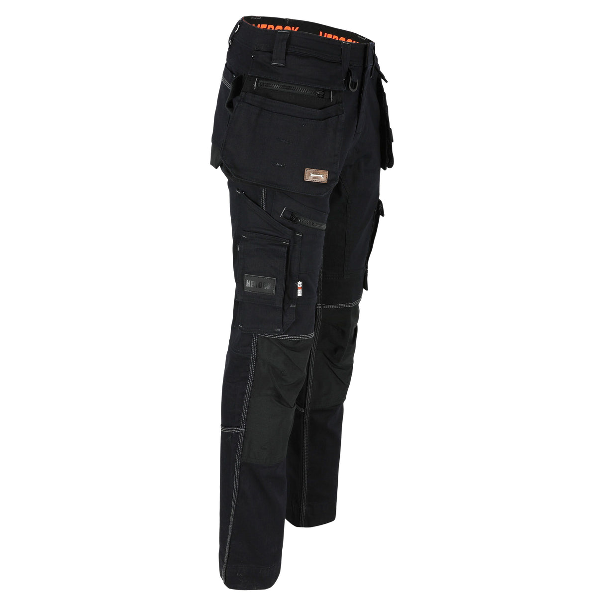 HEROCK Linx slim-fit stretch werkjeans met spijkerzakken – schuin vooraanzicht