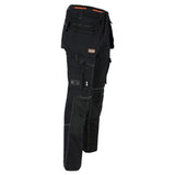 HEROCK Linx slim-fit stretch werkjeans met spijkerzakken – schuin vooraanzicht