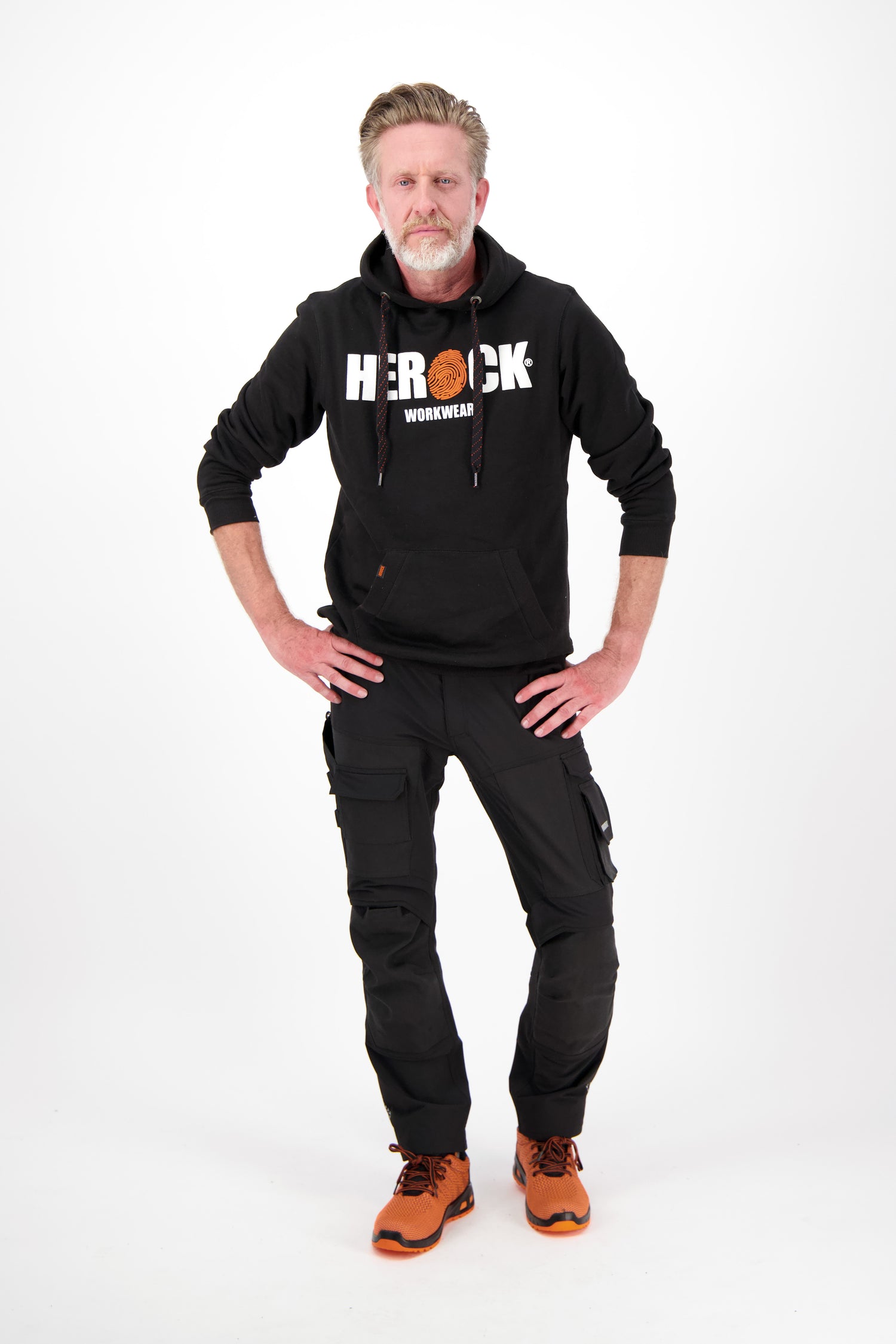 HEROCK Hero zware werkhoodie met kangoeroezak – sfeerbeeld