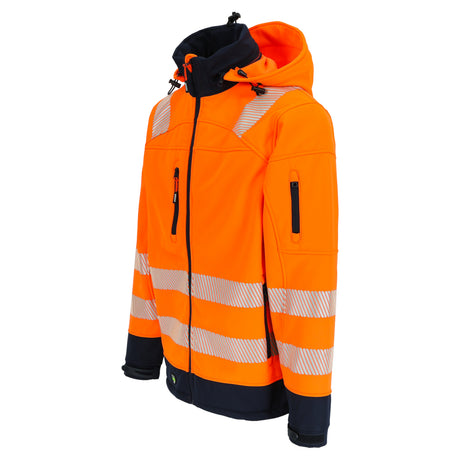 HEROCK Gregor high-vis thermische softshelljas – schuin achteraanzicht