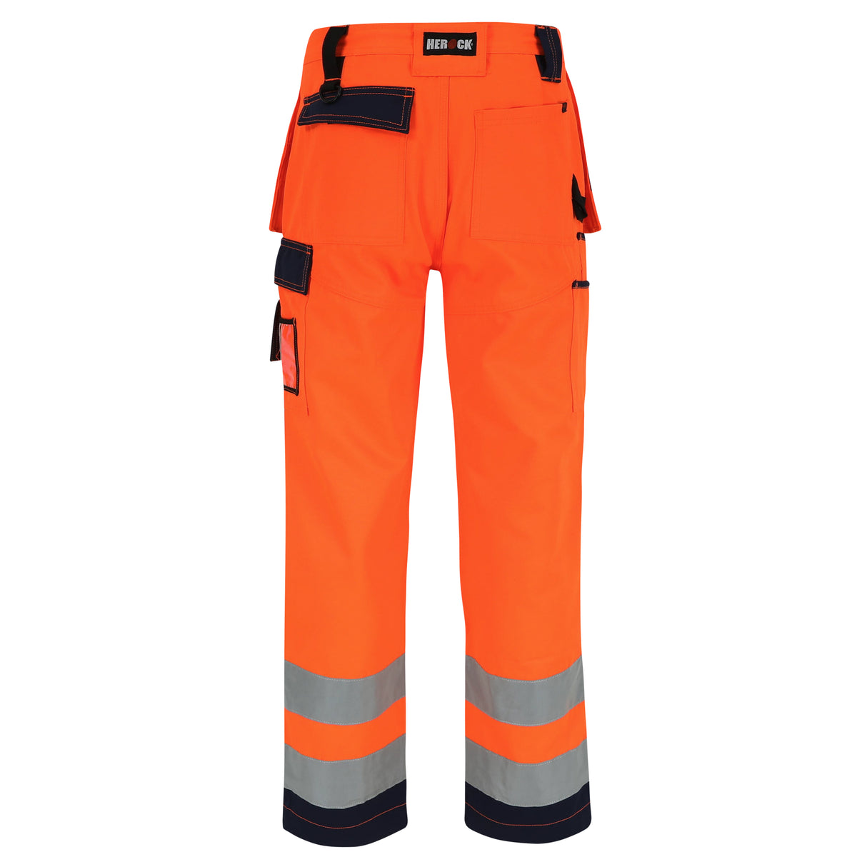 HEROCK Styx high-vis werkbroek met Cordura® kniezakken – achteraanzicht