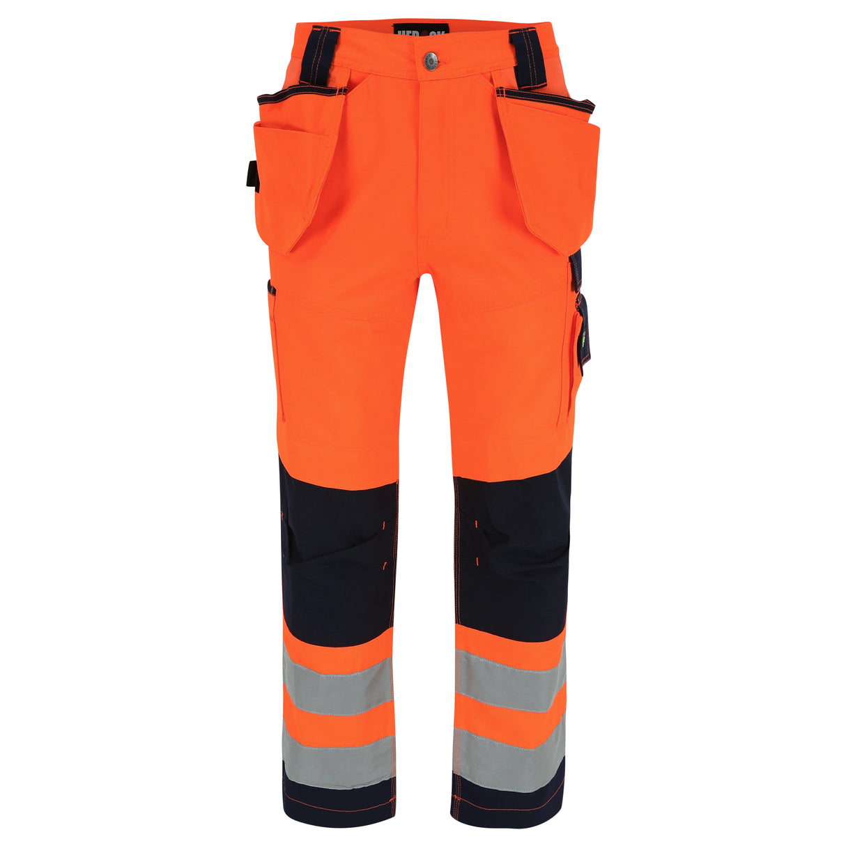 HEROCK Styx high-vis werkbroek met Cordura® kniezakken – vooraanzicht