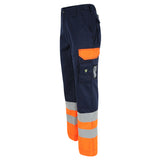 HEROCK Olympus high-vis werkbroek EN ISO 20471 – schuin achteraanzicht